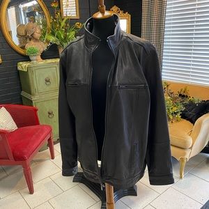 Tommy Bahama Black Leather Jacket